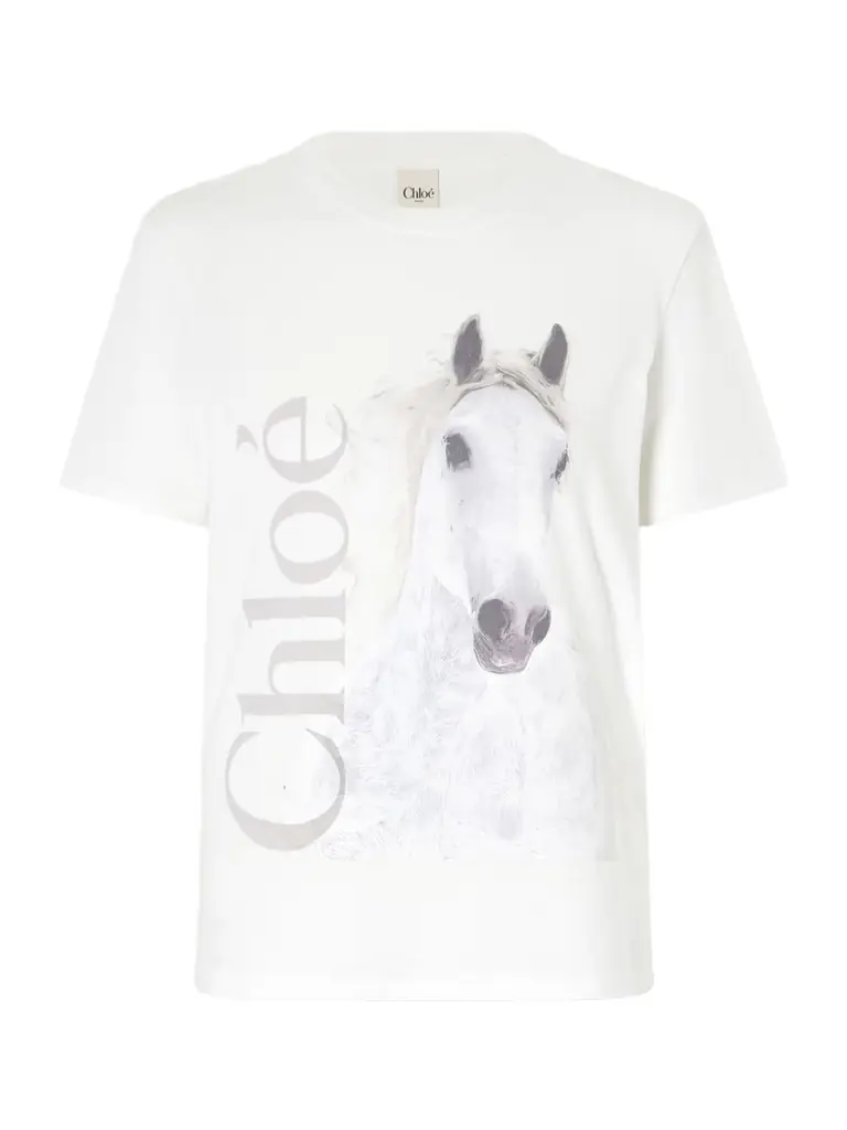 Chloé Printed Organic Cotton-jersey T-shirt