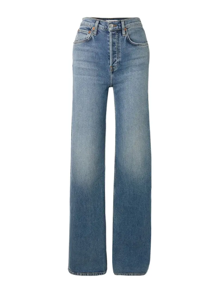 RE/DONE High-rise Wide-leg Jeans