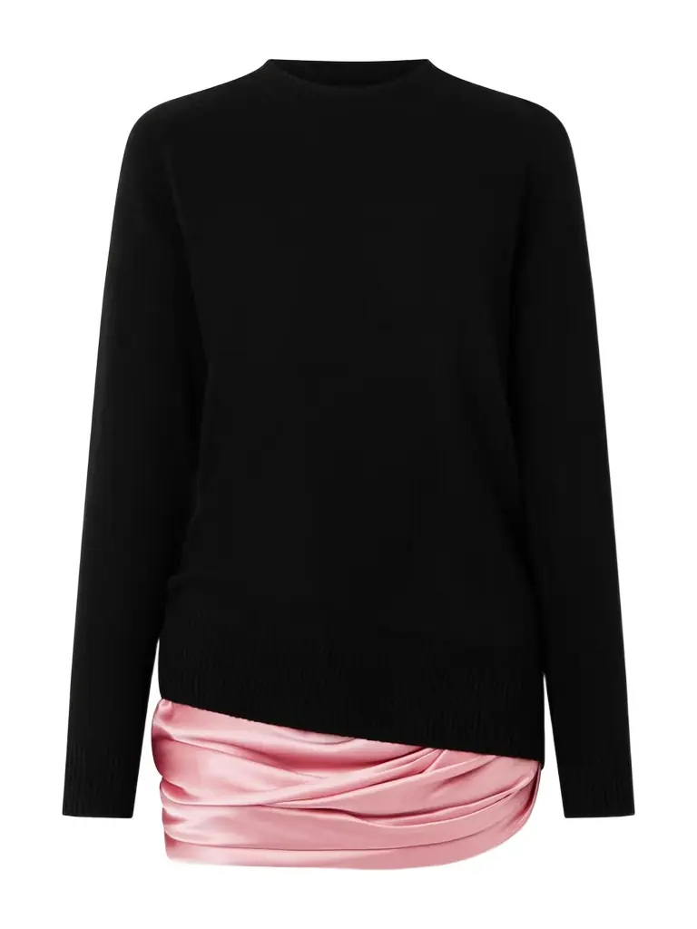 Christopher Esber Monument Silk-trimmed Cashmere Mini Dress