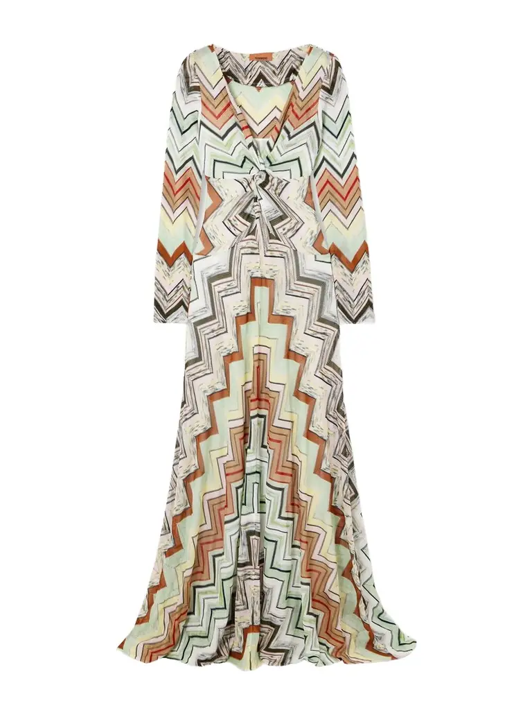 Missoni Striped Crochet-knit Maxi Dress