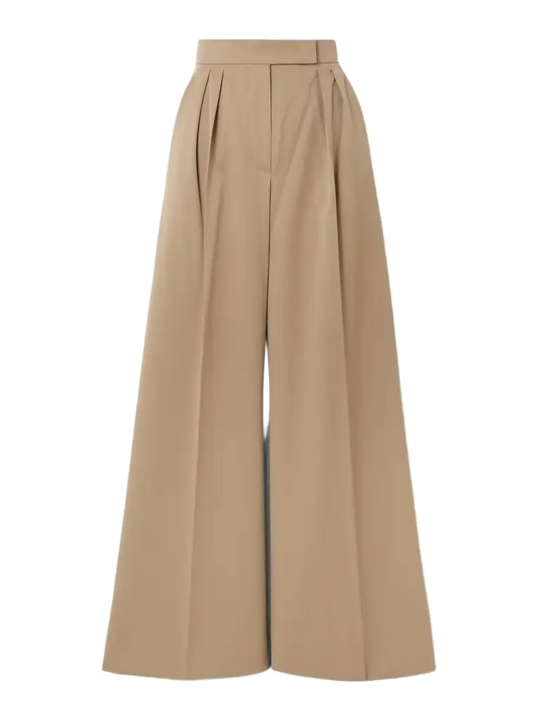 Max Mara Quorum Pleated Wool-twill Wide-leg Pants