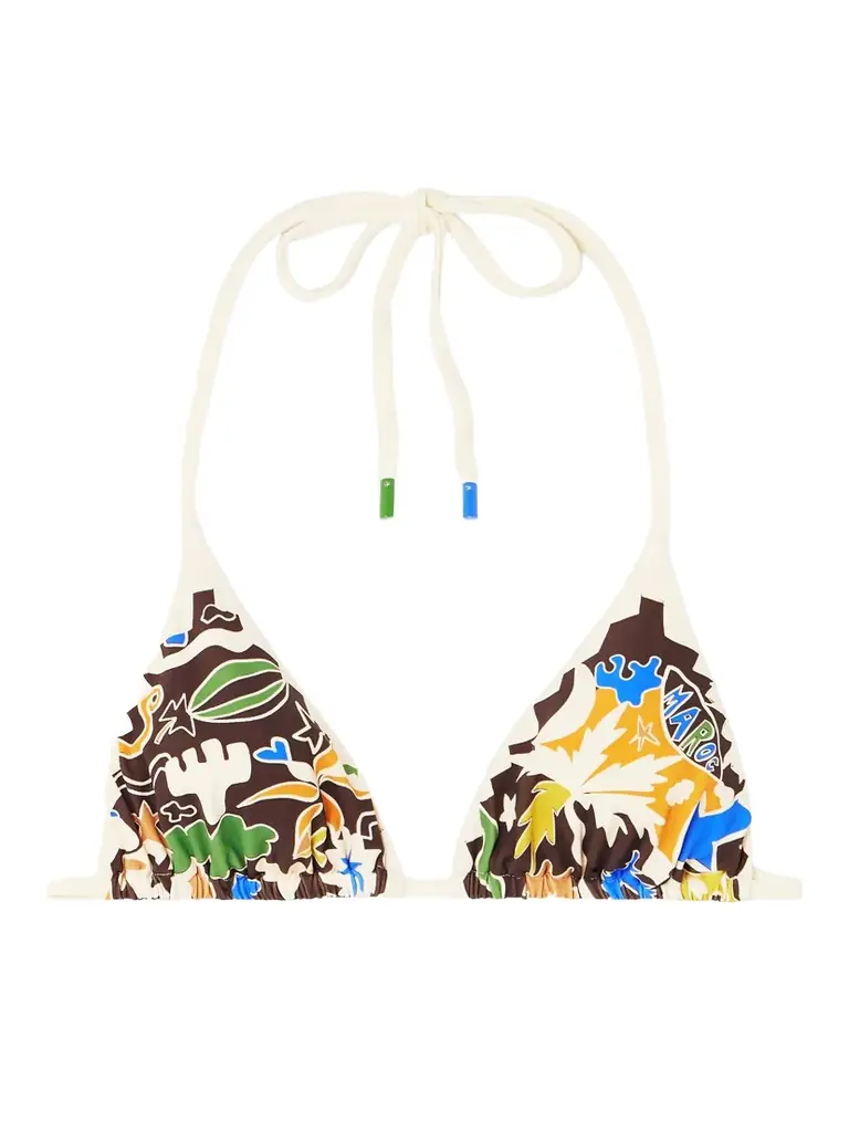 ALÉMAIS Maroc Printed Triangle Bikini Top