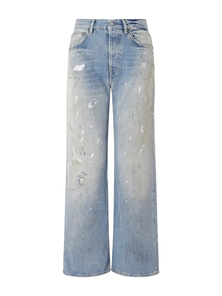 Acne Studios 2021 Distressed Mid-rise Straight-leg Jeans
