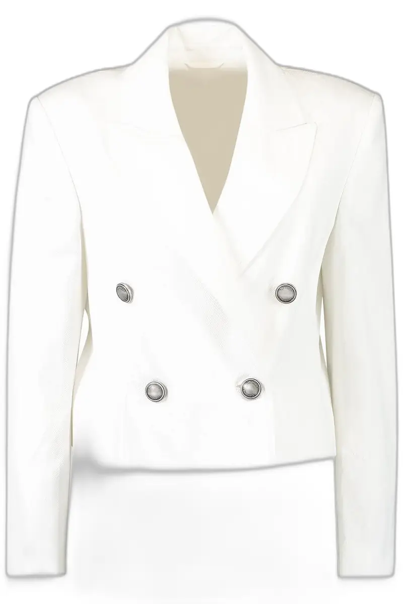 Brunello Cucinelli Cropped Double Breasted Jacket