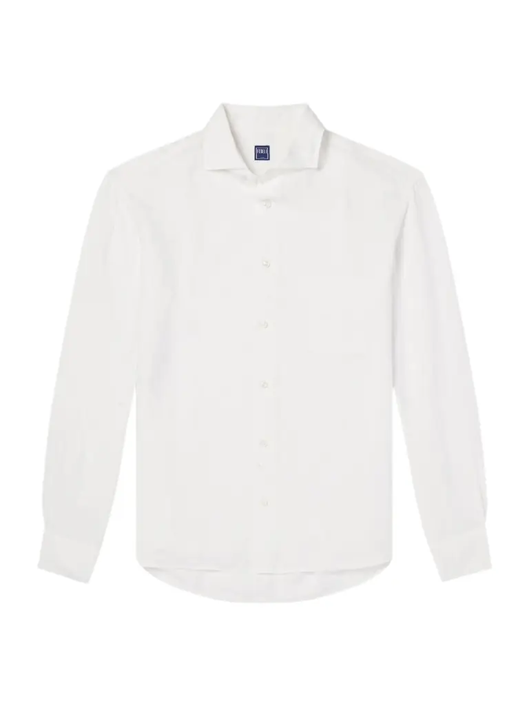 FEDELI Phil Cutaway-Collar Linen Shirt - Men