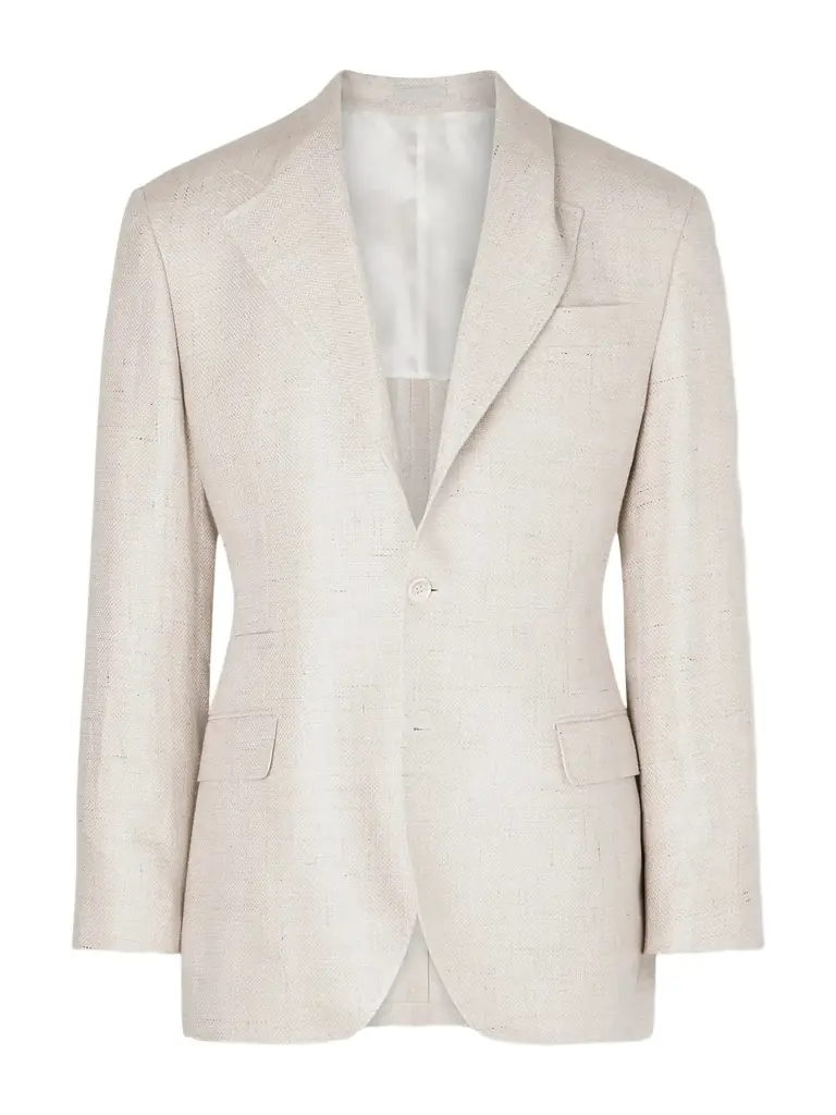 Brunello Cucinelli Silk, Linen and Wool-Blend Blazer - Men