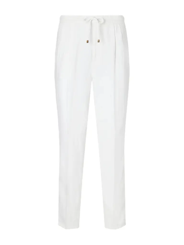 Brunello Cucinelli Tapered Pleated Linen-Twill Drawstring Trousers - Men