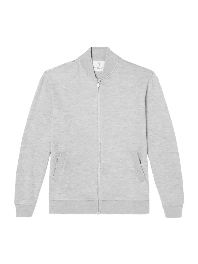 Brunello Cucinelli Cashmere-Blend Zip-Up Sweatshirt - Men
