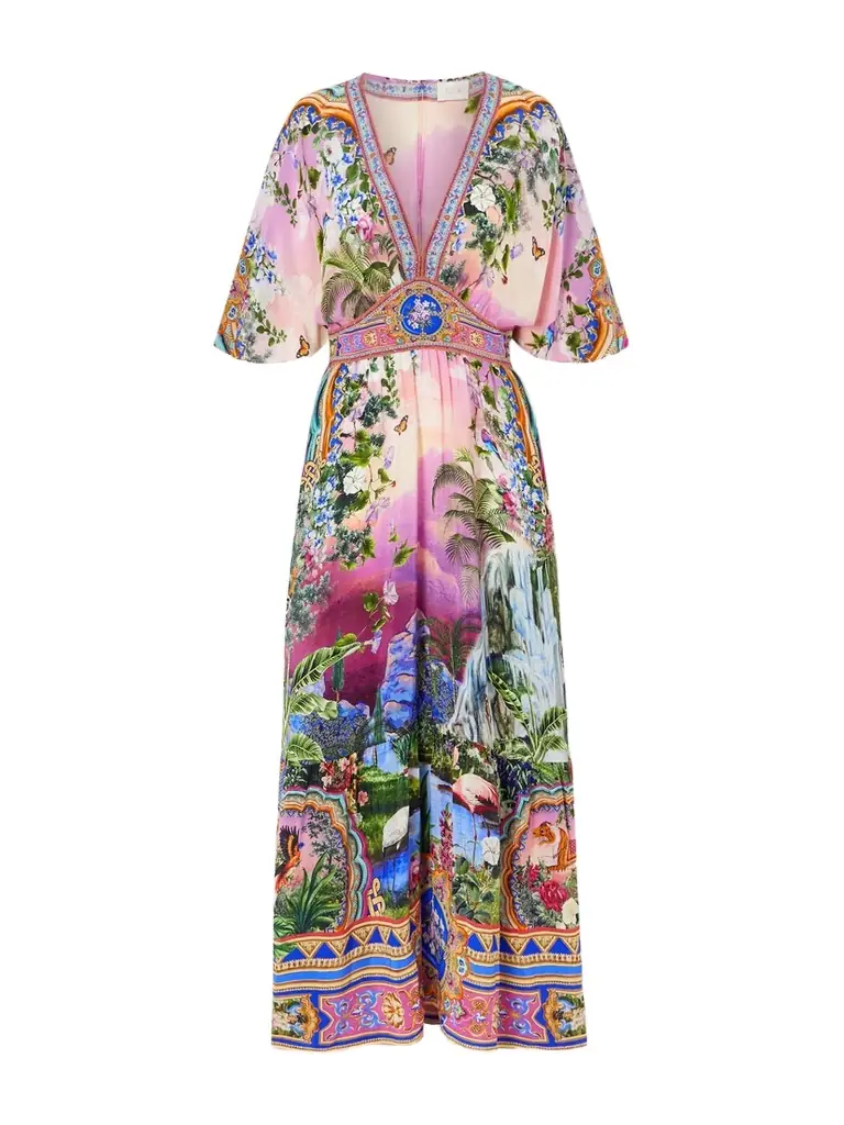 Camilla Crystal-embellished Printed Silk Crepe De Chine Maxi Dress