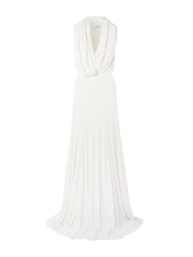 Christopher Esber Ripple Stretch-jersey Halterneck Gown
