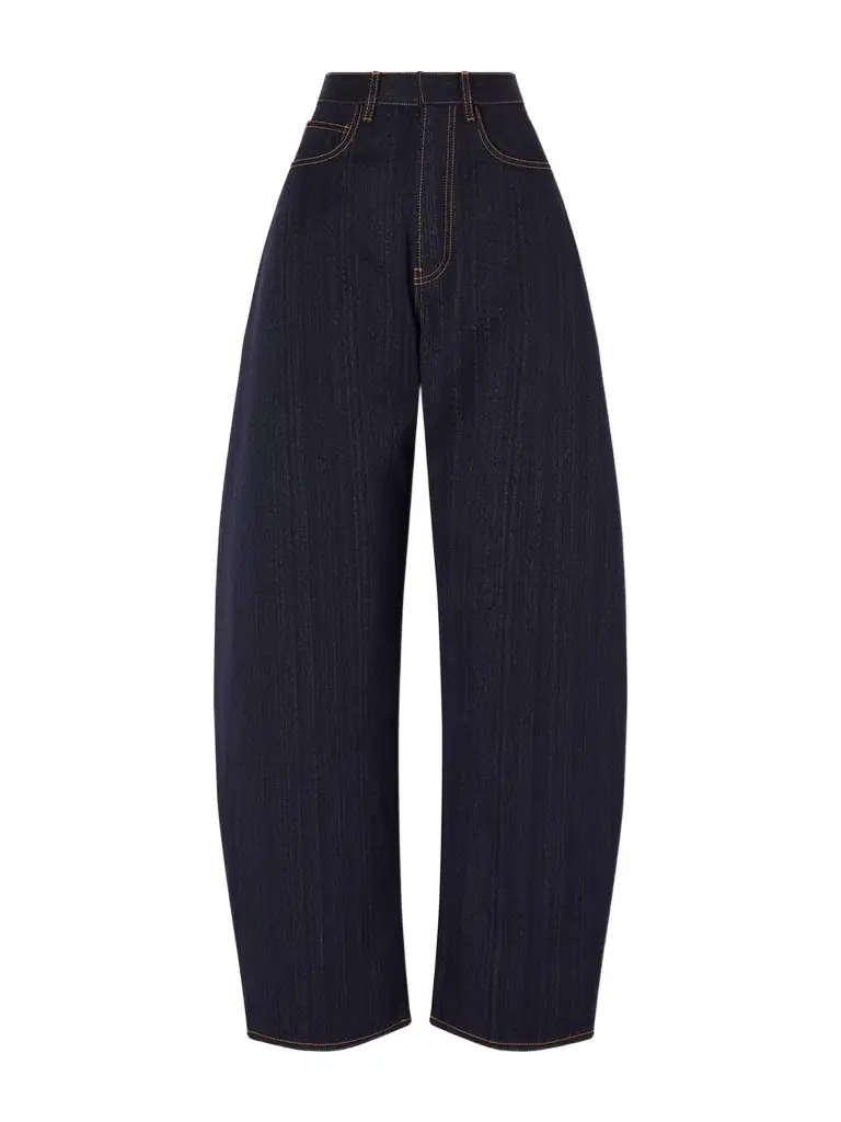 Alaïa Denim High-rise Barrel-leg Jeans
