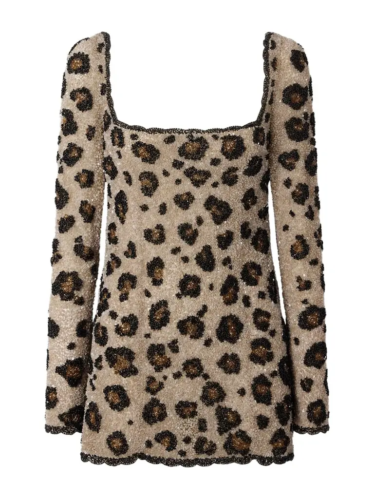 Clio Peppiatt The Leo Embellished Sequined Tulle Mini Dress