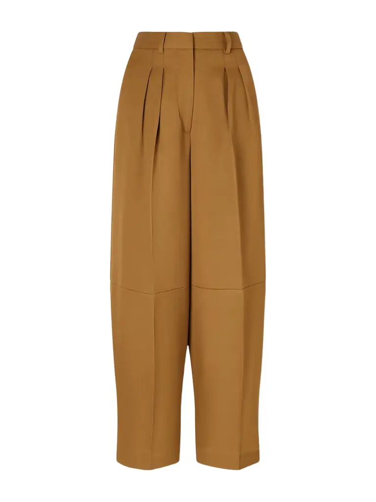 Altuzarra Dash Pleated Twill Barrel-leg Pants
