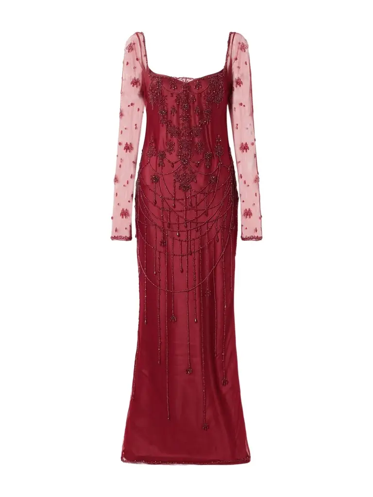 Clio Peppiatt Chandelier Embellished Tulle Gown