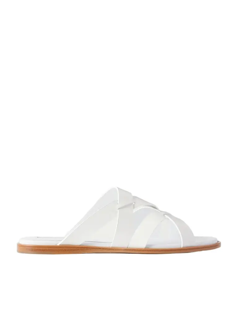 Manolo Blahnik Marvina Leather Slides