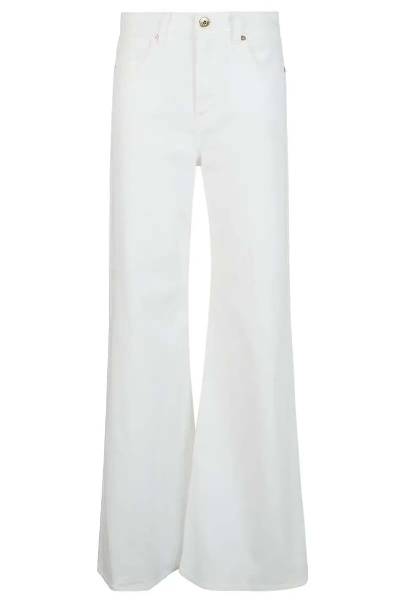 ELEVENTY Crop Flare Jean - White