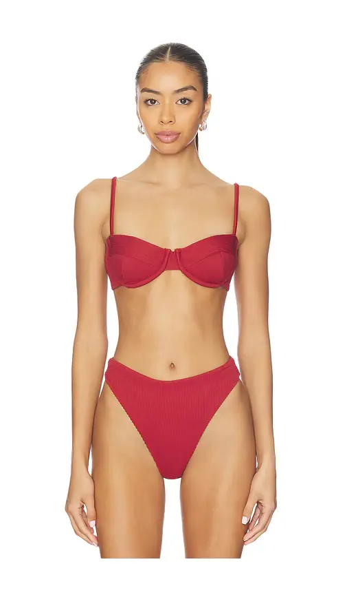 HAIGHT. Ribbed Lycra Vintage Bikini Top