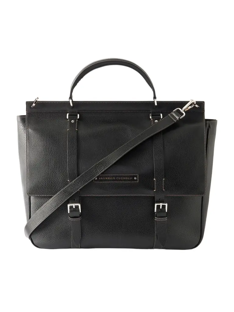 Brunello Cucinelli Full-Grain Leather Weekend Bag - Men
