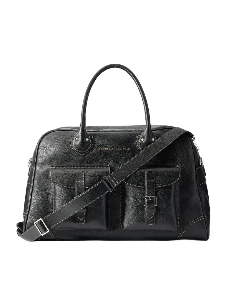 Brunello Cucinelli Full-Grain Leather Weekend Bag - Men