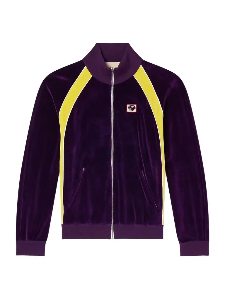 Valentino Garavani Appliquéd Cotton-Blend Velvet Track Jacket - Men