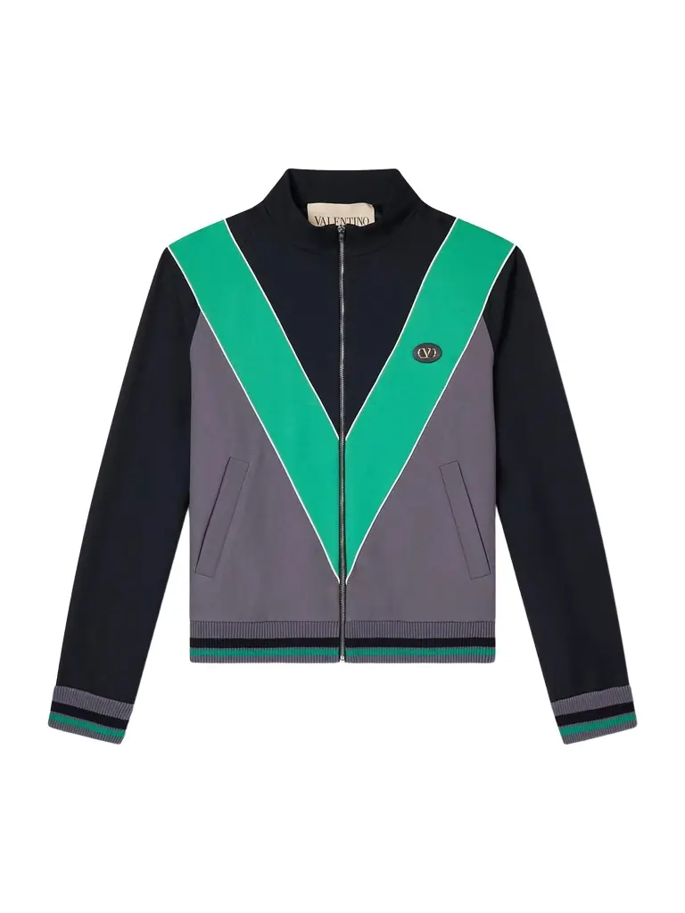 Valentino Garavani Logo-Appliquéd Jersey Track Jacket - Men