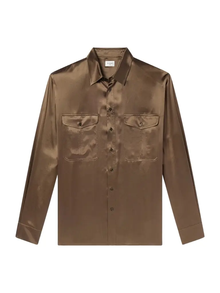 Saint Laurent Silk-Satin Shirt - Men