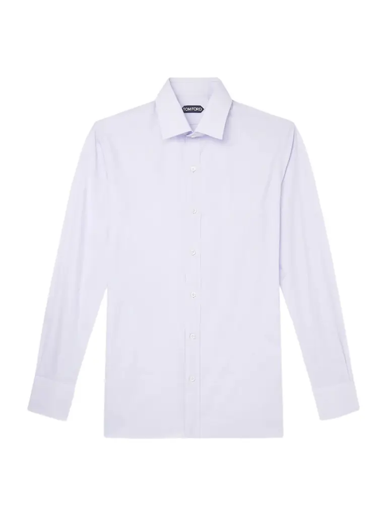Tom Ford Prince of Wales Checked Cotton-Poplin Shirt - Men