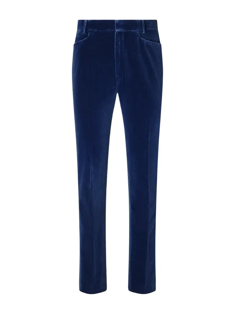 Tom Ford Tapered Cotton-Velvet Tuxedo Trousers - Men