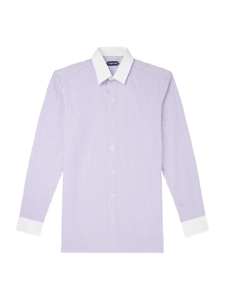 Tom Ford Striped Cotton-Poplin Shirt - Men
