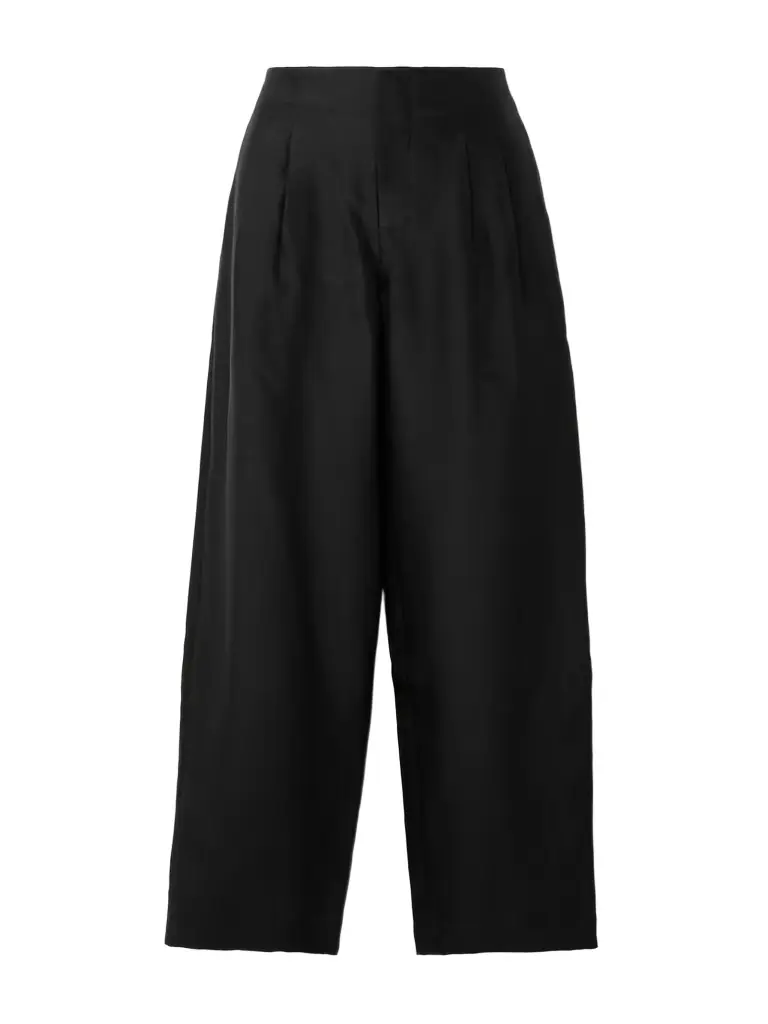 Staud Pierre Twill Wide-leg Pants