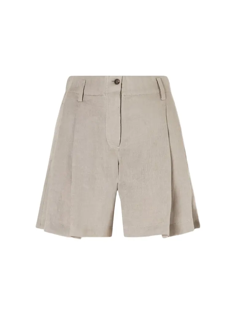 Brunello Cucinelli Pleated Linen Shorts
