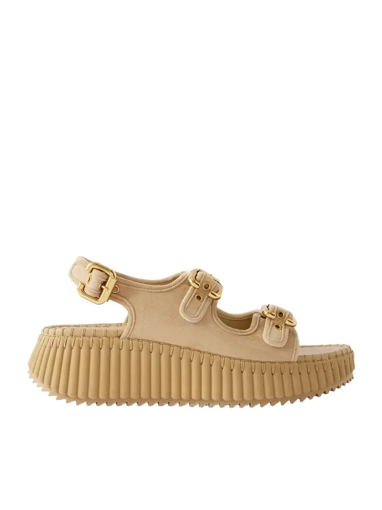Chloé Nama Suede Platform Sandals