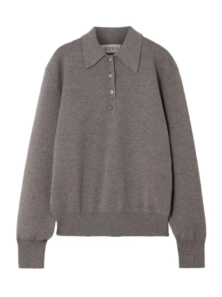 RÓHE Wool And Cashmere-blend Polo Shirt