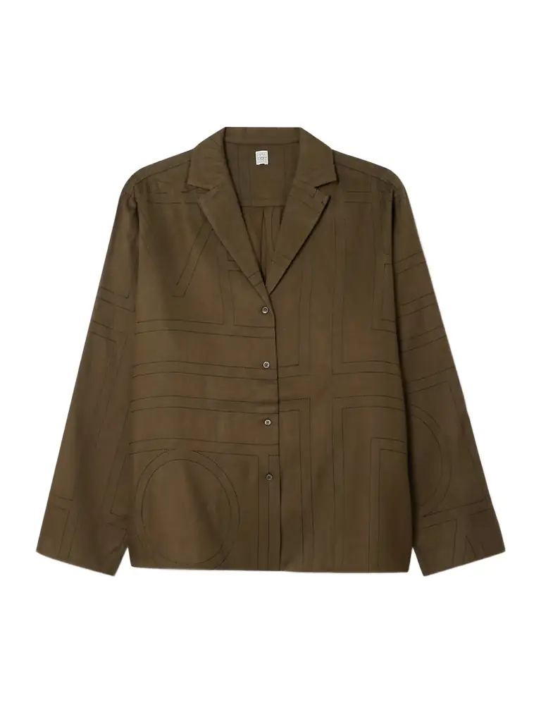 TOTEME Embroidered Modal-twill Shirt