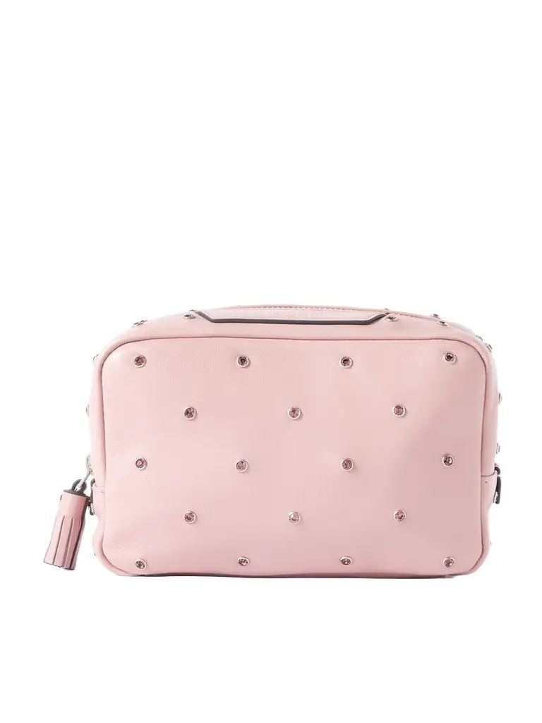 Anya Hindmarch Important Things Tasseled Crystal-embellished Leather Cosmetics Case