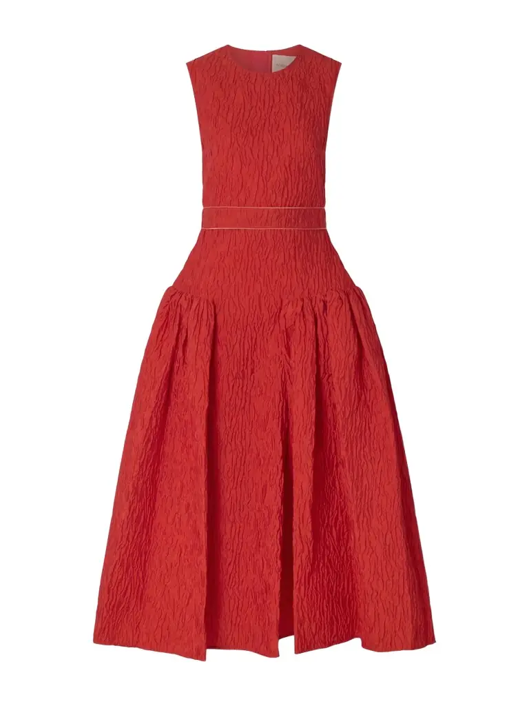 Roksanda Aya Cloqué Midi Dress