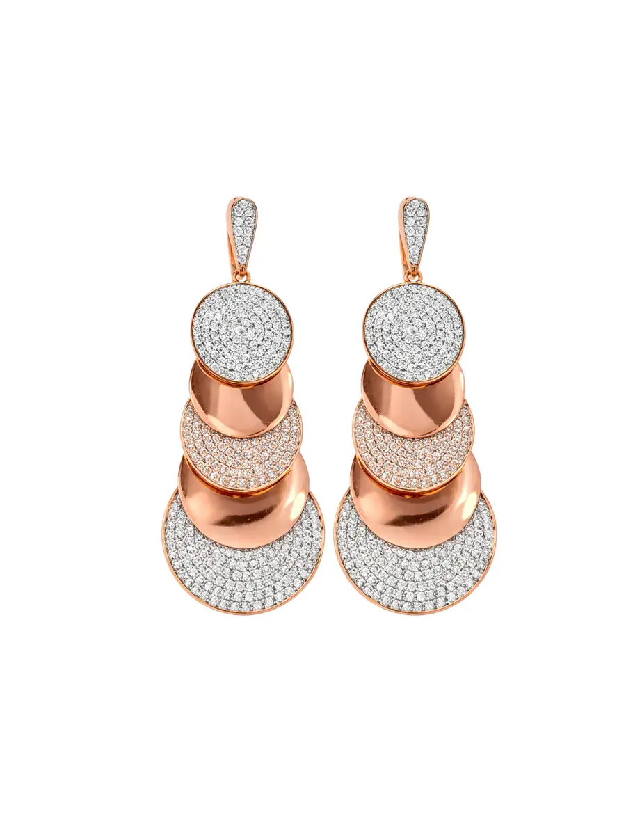 Wish Fine Jewelry 6.61ct Diamond 14K Gold Statement Earrings