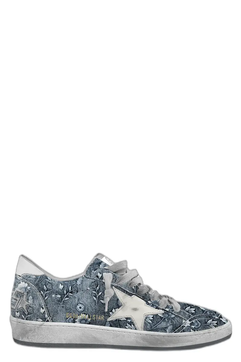 Golden Goose Ballstar Embroidered Floral Sneaker