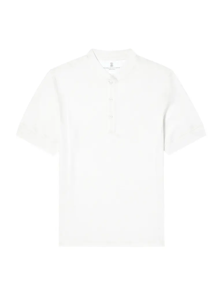 Brunello Cucinelli Cotton and Silk-Blend Henley T-Shirt - Men