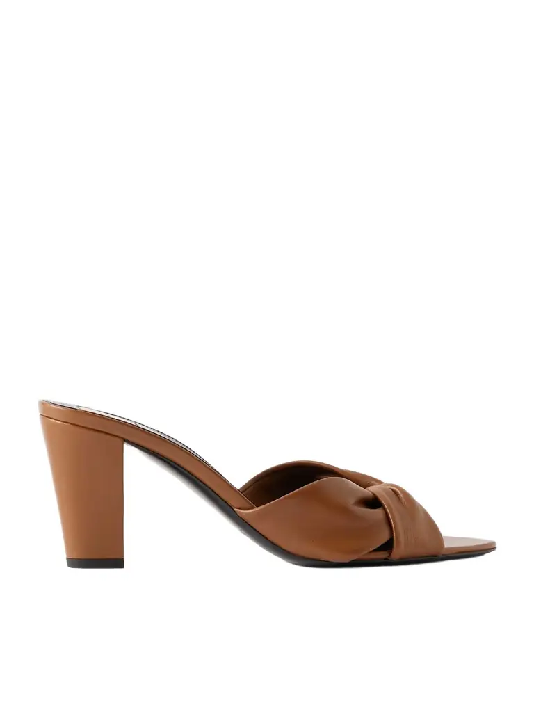 Saint Laurent Franciane Twisted Leather Mules