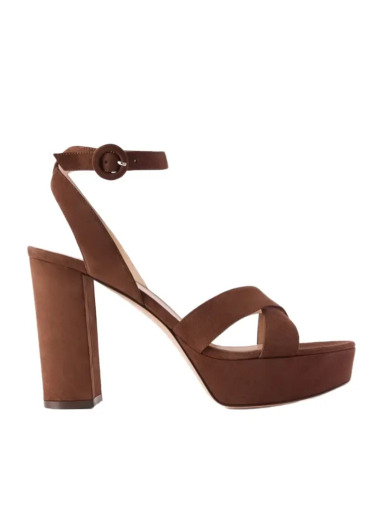 Gianvito Rossi Sabrina 70 Suede Platform Sandals