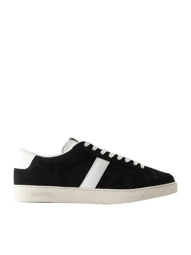 Tom Ford Blake Leather-Trimmed Suede Sneakers - Men