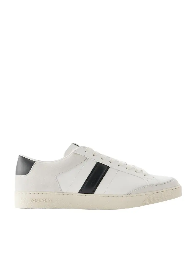 Tom Ford Blake Suede-Trimmed Leather Sneakers - Men