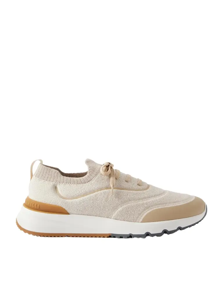 Brunello Cucinelli Stretch-Knit Sneakers - Men
