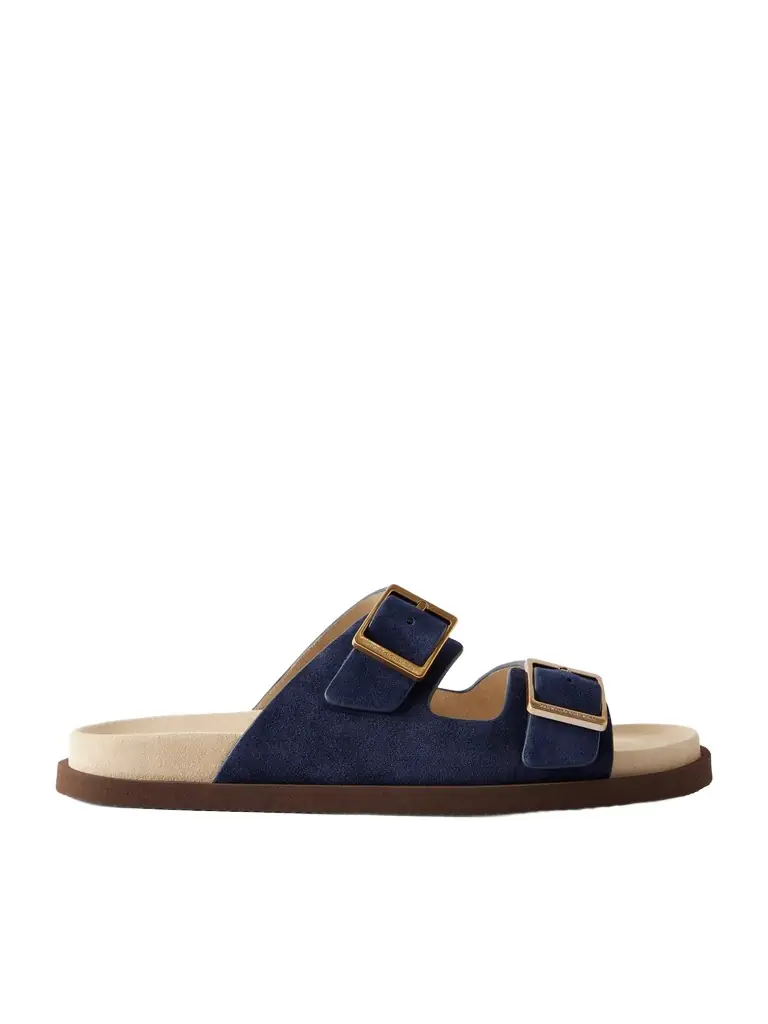 Brunello Cucinelli Buckled Suede Sandals - Men