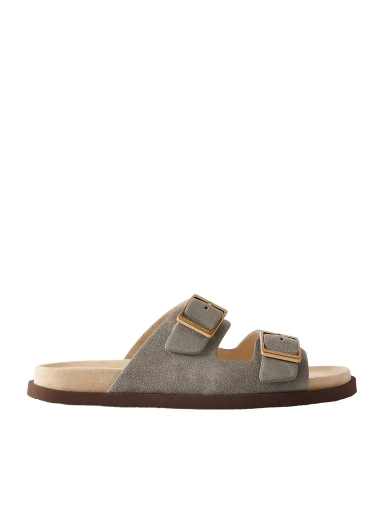Buckled Suede Sandals - Men