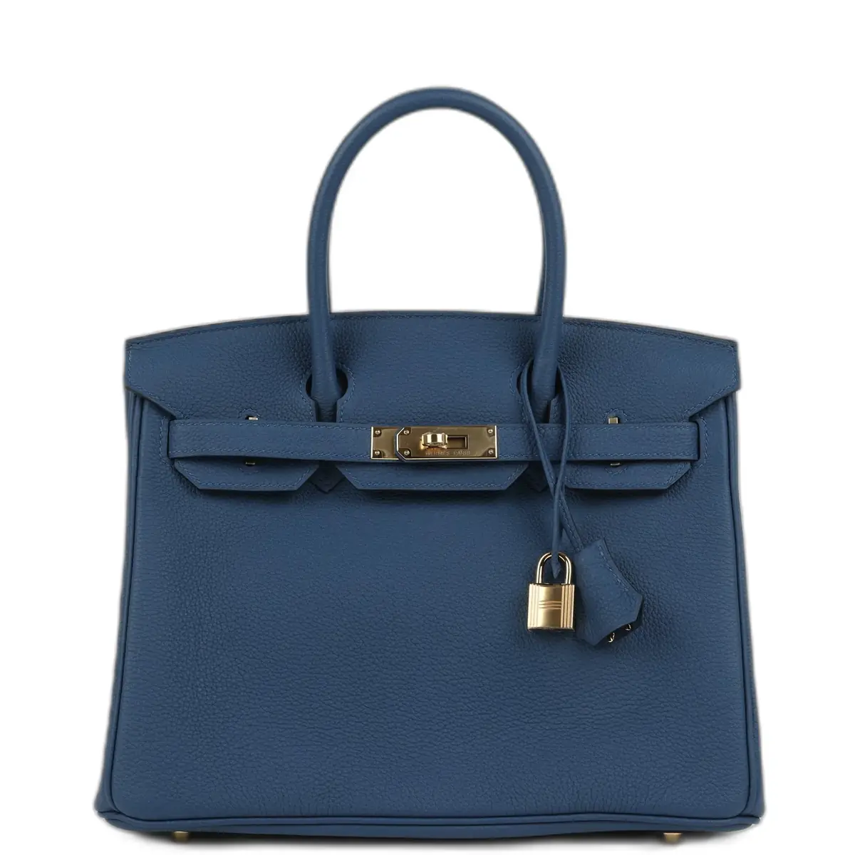 hermes Hermes Birkin 30 Bleu Tie Togo Permabrass Hardware
