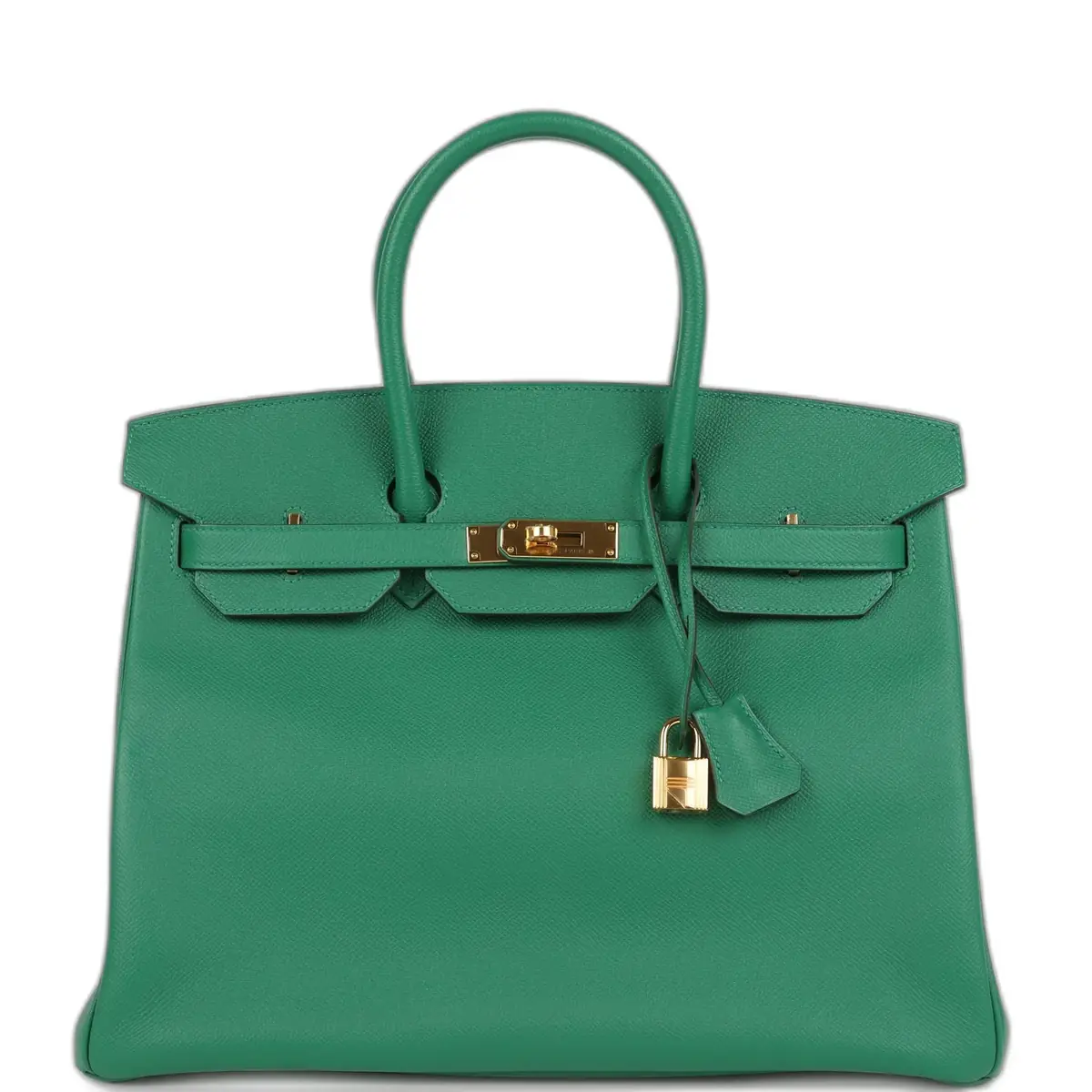 hermes Pre-owned Hermes Birkin 35 Vert Vertigo Epsom Gold Hardware