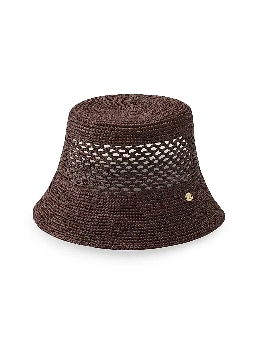 Helen Kaminski Women's Hana Raffia Bucket Hat - Chocolate
