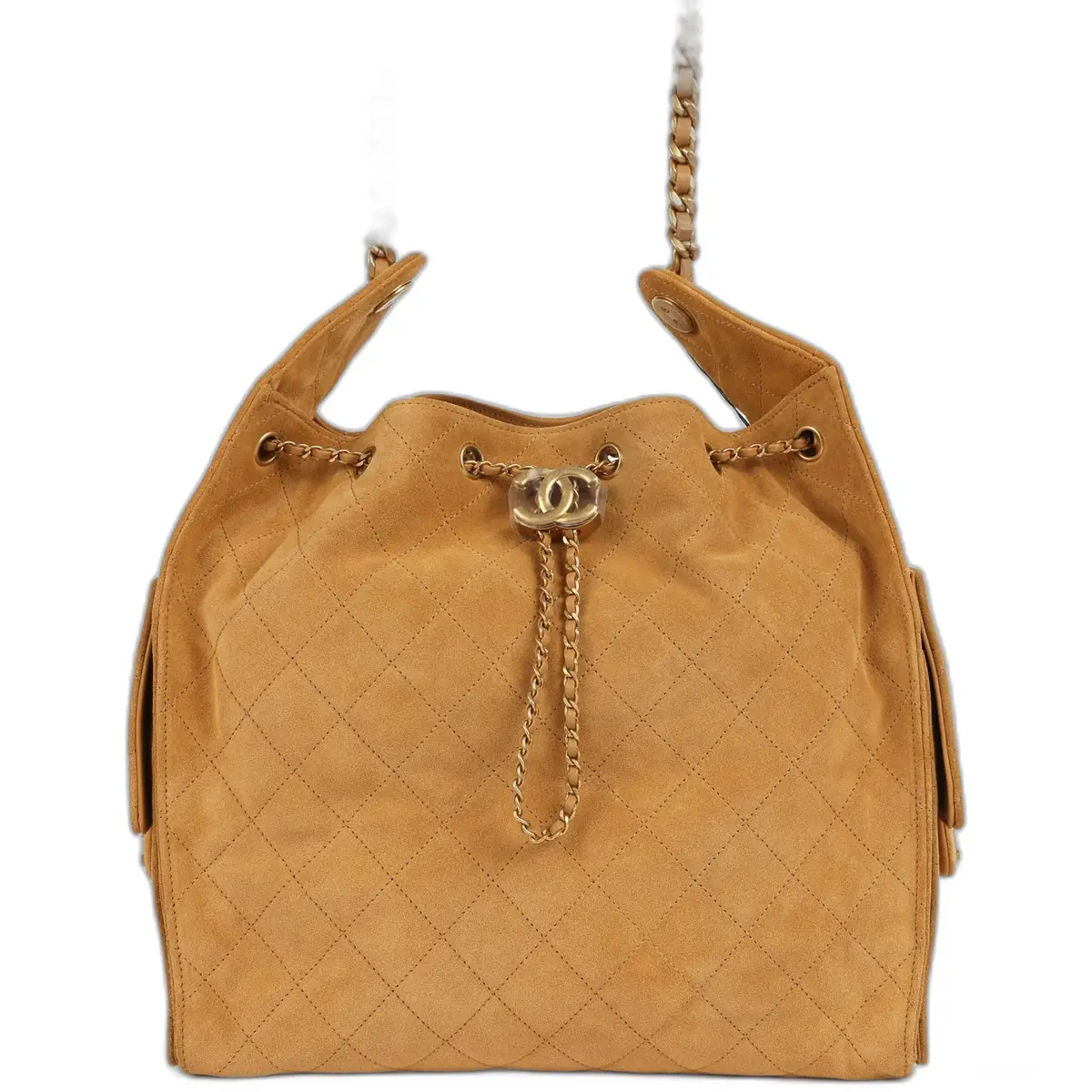 Chanel Chanel Medium 25 Hobo Bag Beige Suede Antique Gold Hardware